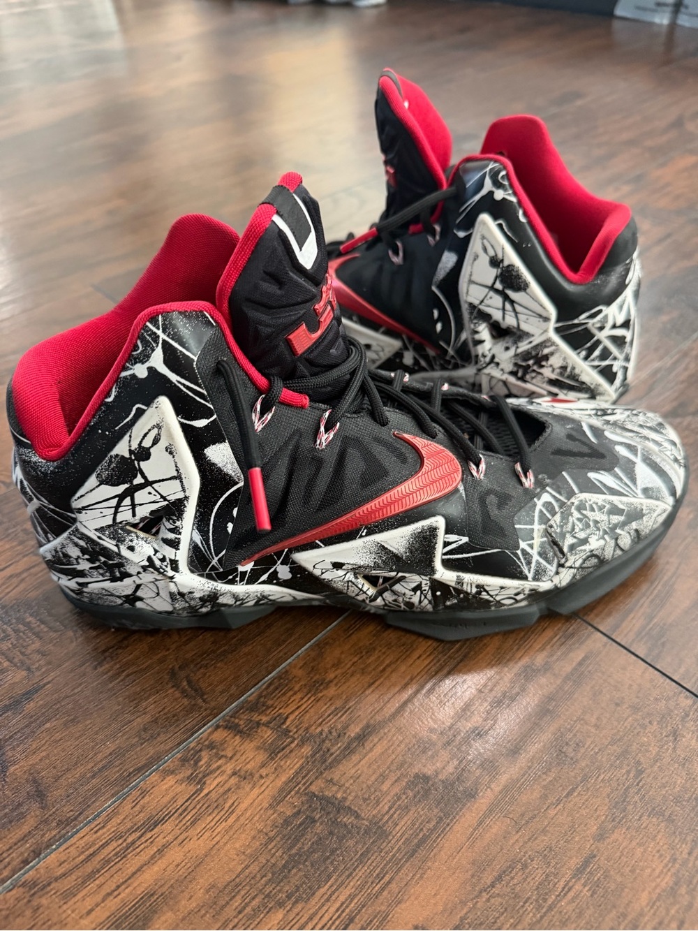 Nike Black & Red Basketball Shoes — Dynamic Graphic Design